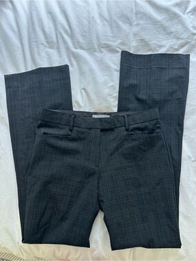 GAP Modern Boot Dress Pants - Charcoal with Light Pinstripes